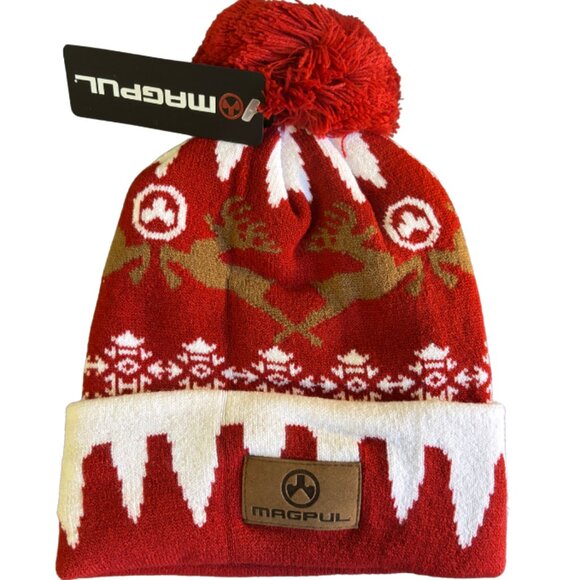 Magpul, Ugly Christmas Beanie, GingARbread, Red and White with hat, winter hat - Picture 1 of 6